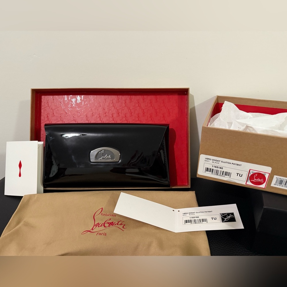 Christian Louboutin Vero Dodat Clutch patent leather
